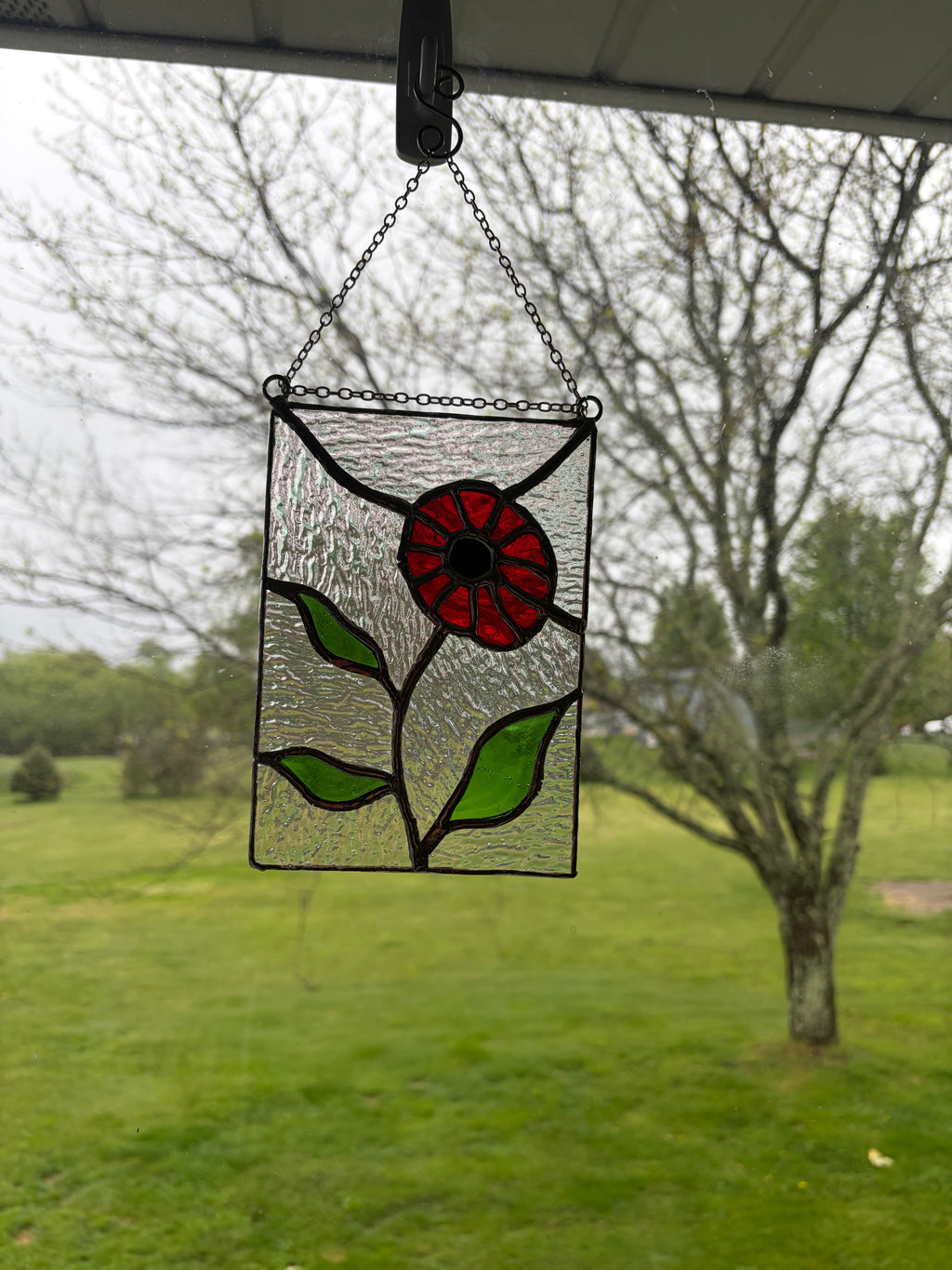 Red Poppy Suncatcher