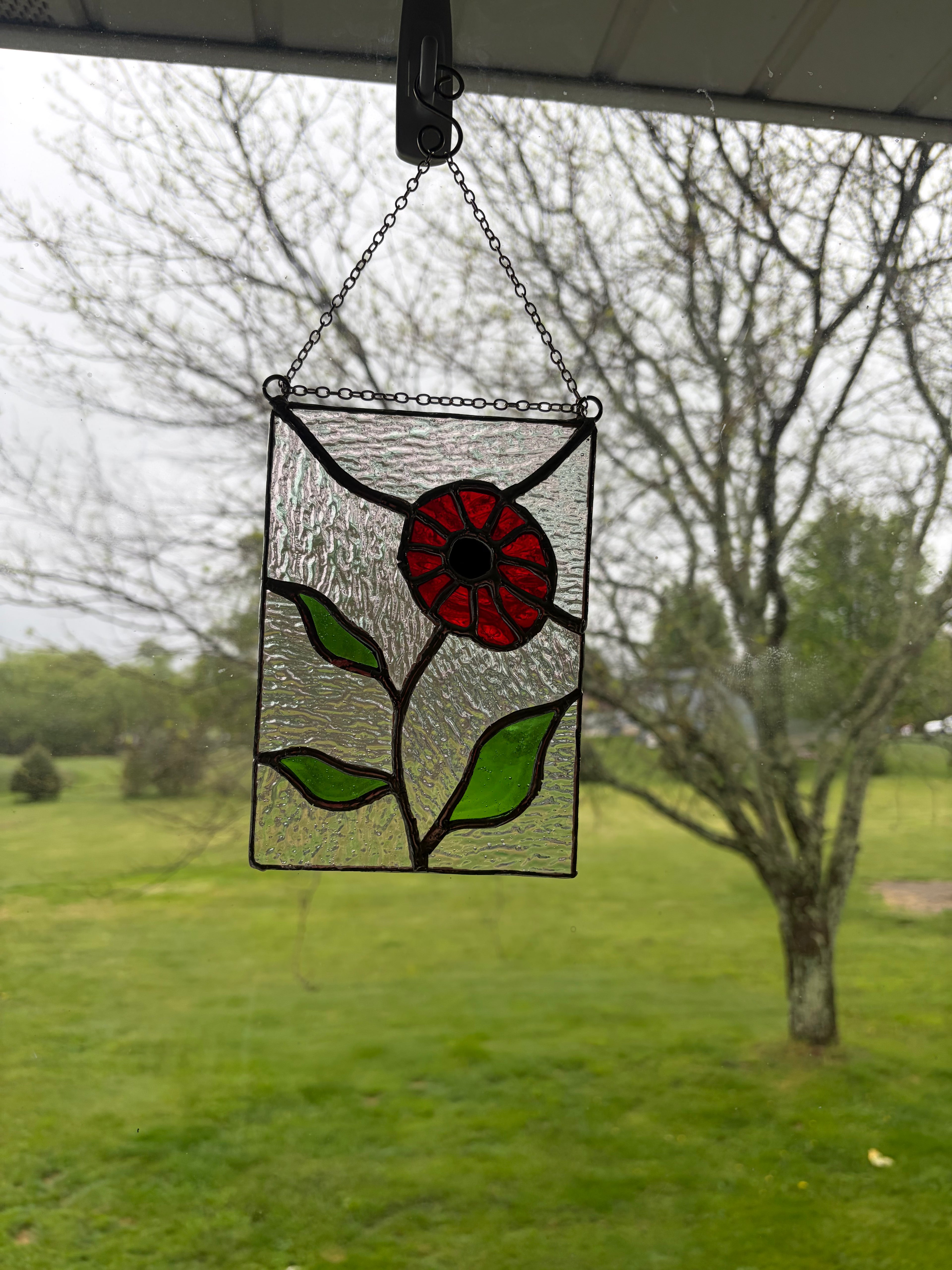 Red Poppy Suncatcher
