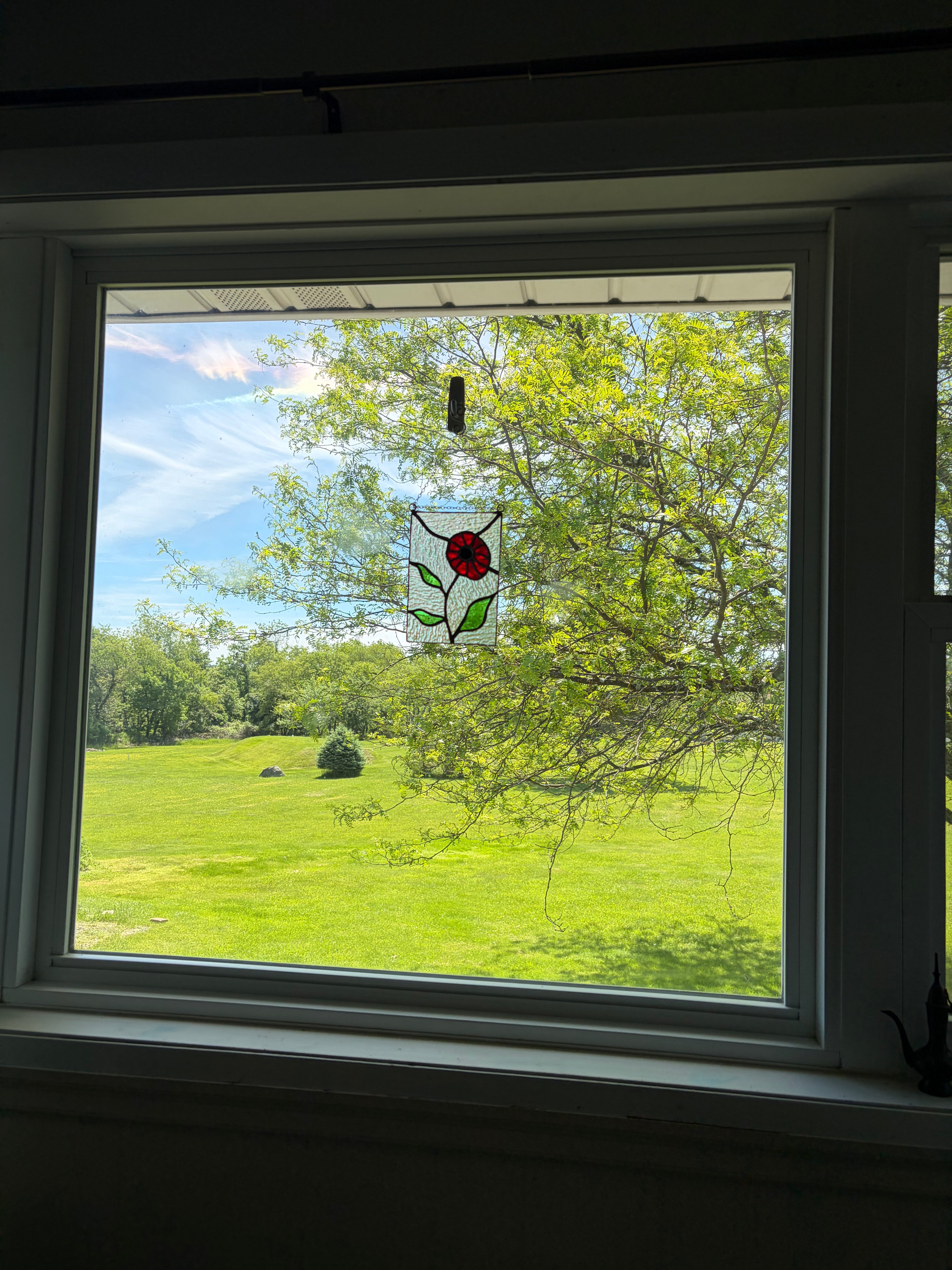 Red Poppy Suncatcher